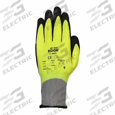 ANSELL Knit Gloves: XS ( 6 ), ANSI Cut Level A7, Palm, Double Dipped, Nitrile - Heavy-Duty Cut-Resistant Gloves with Nitrile Coating