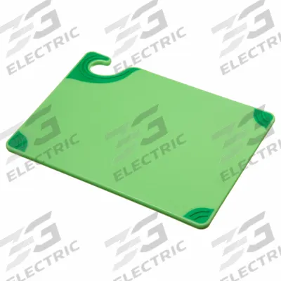 SAN JAMAR Cutting Board: 12 in Overall Lg, 9 in Overall Wd, Green, Co-Polymer - Saf-T-Grip Cutting Boards
