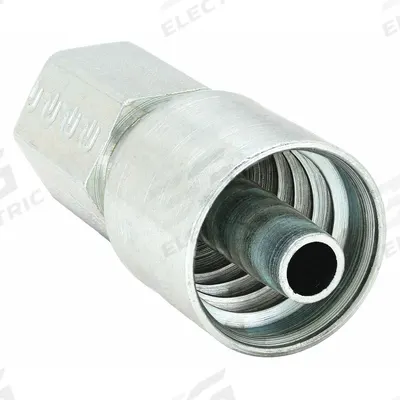 Parker Hydraulic Crimp Fitting: Steel x Steel, Straight, -8 For Hose Dash Size - Parker Crimp Hydraulic Hose Fittings with NPTF Connection