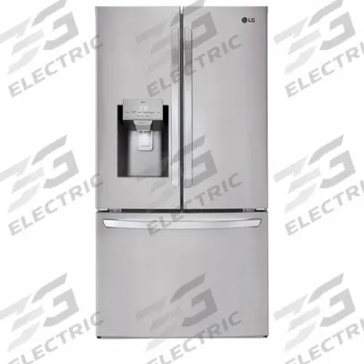 LG ELECTRONICS Refrigerator: Stainless Steel, 27.7 cu ft Total Capacity, 4 Shelves - French Door Refrigerators