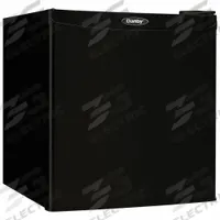 DANBY Mini Refrigerator with Freezer Section: Black, 1.6 cu ft Total Capacity, Energy Star Certified (MPN DCR016A3BDB). Key specifications — Color: Black; Defrost: Semi-Automatic; Voltage: 115V AC; Energy Star Certified: Yes; Includes Water Dispenser: No; Door Hinge: Swing; Door Style: Solid; Brand: DANBY.