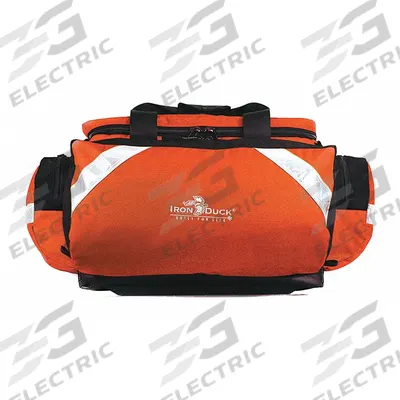 IRON DUCK Trauma Bag: 23 in L x 17 in W x 12 in H, Nylon, Orange, 11-20 in/30+ in - Medical Duffel Bags