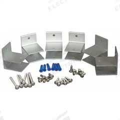 ASI GLOBAL Panel Bracket: Aluminum, Brushed, 2 in Overall Ht, 2 5/8 in Overall Wd (MPN 40-8445010). Key specifications — Hardware Pieces Included: Mounting Hardware; Compatible Partition Material: Solid Plastic Polymer; Finish: Brushed; Component Type: Panel Bracket; Brand: ASI GLOBAL PARTITIONS.