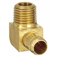 PARKER Barbed Fitting Elbow: 11/64 in ID x 11/64 in ID Size, Barbed x MNPT, Brass, Rigid (MPN 229-4-4). Key specifications — Brand: PARKER.