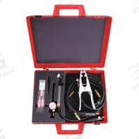 LINCOLN ELECTRIC TIG Torch Starter Pack: Air-Cooled, PTA-17, 12 1/2 ft, Braided Rubber, 1-Piece, 17 (MPN K2266-1). Key specifications — Brand: LINCOLN ELECTRIC; Manufacturer Part Number: K2266-1; Neck Type: Rigid; Power Cord Material: Braided Rubber; Gas Valve (Table): Without.