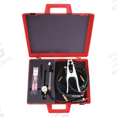 LINCOLN ELECTRIC Torch Starter Pack: Air-Cooled, PTA-17, 12 1/2 ft, Braided Rubber, 1-Piece - Air-Cooled TIG Torch Kits