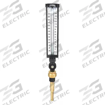 WINTERS Industrial Glass Thermometer: 30°F to 300°F /0°C to 150°C, +/-1% Accuracy - Lead-Free Adjustable-Angle Thermometer with Thermowell