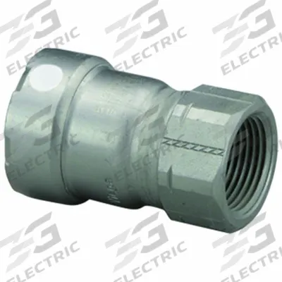 VIEGA MEGAPRESS Crimp Adapter Fitting: 2 in Pipe x 1 1/2 in Pipe Size, Press-fit x FNPT - Steel Press Pipe Fittings