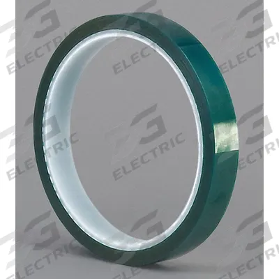 TAPECASE Film Tape: 1/2 in Wd, 18 yd Lg, 2 mil Thick, Polyester Film, Silicone - High-Temperature Film Masking Tape