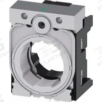 SIEMENS Holder: 22 mm Panel Mounting Size, For Series 3SU (MPN 3SU1550-0AA10-0AA0). Key specifications — attr1023385: Black; attr1023392: Holder; attr206594: 3SU1550-0AA10-0AA0; attr1023386: Push Buttons; attr1023389: 3SU; attr1023390: Metal; attr211286: SIEMENS.
