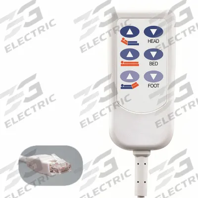 CREST HEALTHCARE SUPPLY Bed Control: 8-Pin RJ50 - Handheld Bed Controls