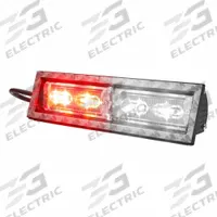 CODE 3 Warning Light: Emergency Vehicle Beacon, Red/White, 9.6 W Watt, Clear, SAE J845 Class 1, LED (MPN CD3974RW). Key specifications — Brand: CODE 3; Lens Color: Clear; Number of Flash Patterns: 69; Installation Type: Permanent; Operating Voltage: 12-24V.
