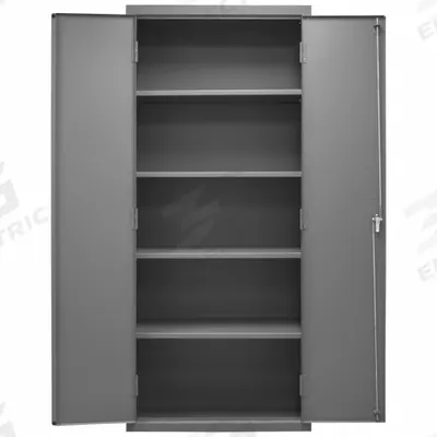 DURHAM MFG Storage Cabinet: 36 in x 18 in x 84 in, Swing Handle & Keyed, 16 ga Panel Thick - Industrial Shelf Cabinets