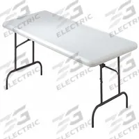 ABILITY ONE Folding Table: Rectangle Table Shape, Platinum Tabletop, 30 in Dp, 60 in Wd, 29 in (MPN 7110-01-671-6417). Key specifications — attr1035217: Black; attr1035250: Platinum; attr1035202: ABILITY ONE.