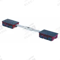 GKS-PERFEKT Machine Roller: 19,800 lb, 4 3/8 in Deck Ht, 7 7/8 in L x 7 7/8 in W, (16) Rollers, Red (MPN 3-11070). Key specifications — attr1344324: Rubber Padded; attr1344335: Connecting Bar; attr1344360: GKS-PERFEKT; attr1344361: Red.