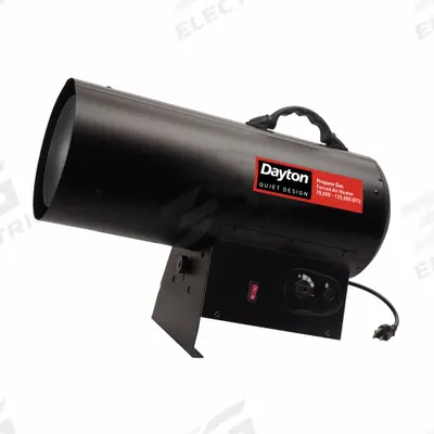 Dayton Quiet Portable Gas Torpedo Heater: 125,000 BtuH Heating Capacity Output - Direct-Fired Portable Gas Torpedo Heaters