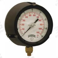 WINTERS Process Pressure Gauge: 0 psi to 160 psi, White, 4 1/2 in Dial, 1/4 in NPT Male, Bottom, PPC (MPN PPC5085-G-SG.). Key specifications — Brand: WINTERS; Pointer Color: Black; Accuracy: ±0.5%; Dial Color: White; Gauge Wetted Parts: Brass / Bronze; Case Material: Phenolic; Vibration Resistance Properties: Liquid-Filled; Pressure Range: 0 psi to 160 psi.