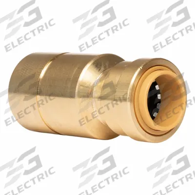 APPROVED VENDOR Push Reducing Coupling: 1 in OD x 1/2 in OD Size, Tube x Push-to-Connect - Standard Brass Push-to-Connect Tube Fittings