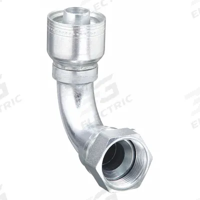 AEROQUIP Hydraulic Crimp Fitting: Steel x Steel, 90° Elbow, -16 For Hose Dash Size - Aeroquip Crimp Hydraulic Hose Fittings with JIC Connection