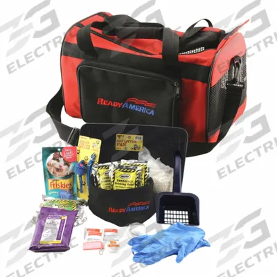 READY AMERICA Cat Emergency Kit: 20 Components, Duffel Bag - Emergency Survival Kits