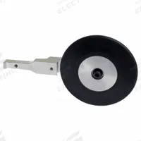 DYNABRADE Contact Arm: 1/4 in Belt Wd, 24 1/32 in Belt Lg, Dynafile III Series, 1/2 in Wheel Dia (MPN 11702). Key specifications — attr1320326: 15300; attr1320321: Radiused; attr1320325: 11702; attr1320329: DYNABRADE; attr1320328: No.
