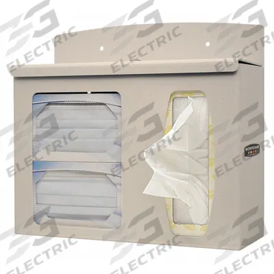 BOWMAN DISPENSERS Respiratory Hygiene Station: 13 13/16 in Overall Wd, 5 5/16 in Overall Dp - Airborne Infection Dispensers