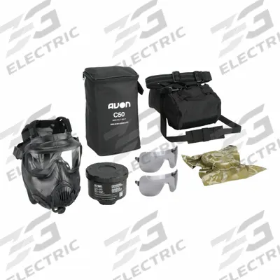AVON PROTECTION SYSTEMS Gas Mask: C50 First Responder, Accessories Carrier, Rubber, L Mask Size - Avon Protection Systems Tactical Gas Masks
