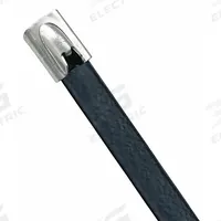 PANDUIT Cable Tie: 8 in Nominal Lg, 2 in Nominal Max. Bundle Dia., 0.31 in Wd, Black, 50 PK (MPN MLTFC2H-LP316). Key specifications — Brand: PANDUIT; Locking Style: Ball Lock; Color: Black.