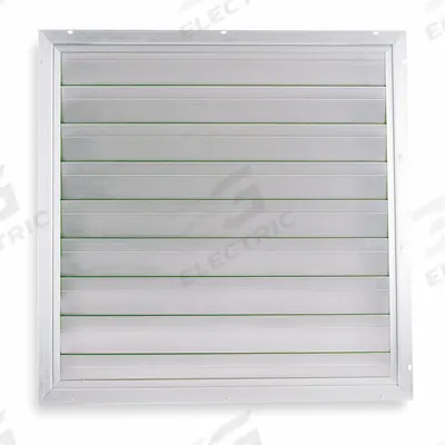 Dayton 38.75"H-W 4.5"L Alu Intake Shutter Dampr: For 36 in Fan, Single Panel, 38 3/4 in H - Universal-Mount Backdraft Dampers
