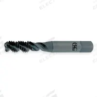 OSG Spiral Flute Tap: M5x0.8 Metric, 6H, 3 Flute, Bottoming Chamfer, TiN Coated High Speed Steel (MPN 2988205)