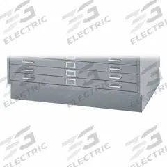 SAFCO PRODUCTS Flat File Cabinet Base: Gray, 1 1/2 in Overall Ht, 26 3/4 in Overall Dp, Closed Base (MPN 4995GRR). Key specifications — attr988652: SAFCO PRODUCTS; attr988656: Gray.