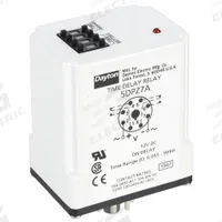 DAYTON Single Function Time Delay Relay: Socket Mounted, 120V AC/DC, 10 A, 8 Pins/Terminals (MPN 6A854). Key specifications — Brand: DAYTON.