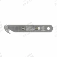 KLEVER Safety Cutter: 5 5/8 in Overall Lg, Straight Handle, Plain, Stainless Steel, Silver, 5 PK (MPN KS-101SS-W). Key specifications — attr307620: Silver; attr307617: Straight; attr307618: Plain; attr307619: Stainless Steel; attr307627: NSF Certified; attr324885: KLEVER.