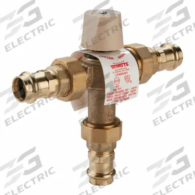 WATTS REGULATOR Thermostatic Mixing Valve: 1/2 in Inlet Connection Size, Press x Press - Point-of-Use Mixing Valves