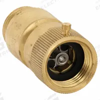 APOLLO Dual Check Hose Connect. Vacuum Breaker: Female GHT x Male GHT, For Water Media, 33°F – 180°F (MPN 3830402). Key specifications — Spring Material: Stainless Steel; Check Mechanism Material: Stainless Steel; Connection Gender - Side 1: Female; Connection Gender - Side 2: Male; Connection Type - Side 1: GHT; Connection Type - Side 2: GHT; Includes Atmospheric Vent: No Atmospheric Vent; Seat Material: EPDM.