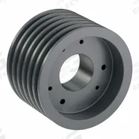 APPROVED VENDOR V-Belt Pulley: B70, 6 Groove, 7.35 in OD, Bushed Bore, SF, Quick Detachable (MPN 6B70SF). Key specifications — Pulley Industry Number: B70; Pitch Diameter: 6.6 in (4L, A); For Belt Section (broad, with similar types): 5L, B, or BX.