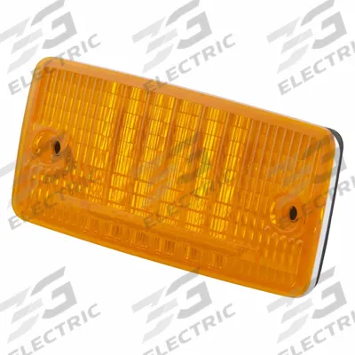 GROTE Cab Marker: Marker Light, LED, Rectangular, Amber, Screw, Male Bullet Connector - Marker Lights