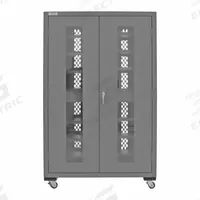 DURHAM MFG Charging Cabinet: 48 in x 24 in x 78 in, & Keyed, Gray, Assembled, Shelves. Key specifications — attr63888: DURHAM MFG; attr87811: Ventilated; attr87807: Gray; attr87808: Assembled.