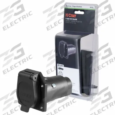 CURT Automotive Electrical Plug: 7-Way, Plastic, Vehicle (MPN 58151) - Fleet and Vehicle Maintenance