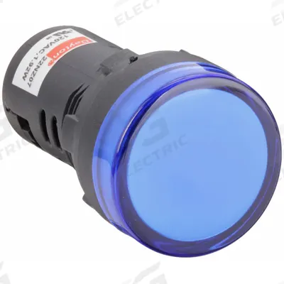 Dayton Raised Panel Light: 22 mm Panel Mounting Hole Dia, LED - LED Indicator Pilot Lights