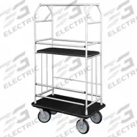 GLARO Bellman Cart: 1 in Frame Dia, 41 in Overall Lg, 25 in Overall Dp, 71 in Overall Ht, Black (MPN 5440-SA). Key specifications — Brand: GLARO; Frame Finish: Satin; Product Type: Bellman Cart; Caster Type: (4) Swivel.