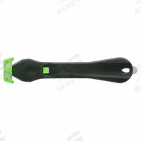 KLEVER Hook-Style Safety Cutter: 6 1/2 in Overall Lg, Straight Handle, Textured, Carbon Steel, 10 PK (MPN ECO-200XC-20EX). Key specifications — attr307620: Black; attr307617: Straight; attr307618: Textured; attr307619: Carbon Steel; attr307627: Includes Tape Splitter; attr324885: KLEVER.