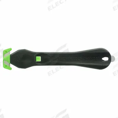 KLEVER Hook-Style Safety Cutter: 6 1/2 in Overall Lg, Straight Handle, Textured - Dual-Hook Safety Cutters