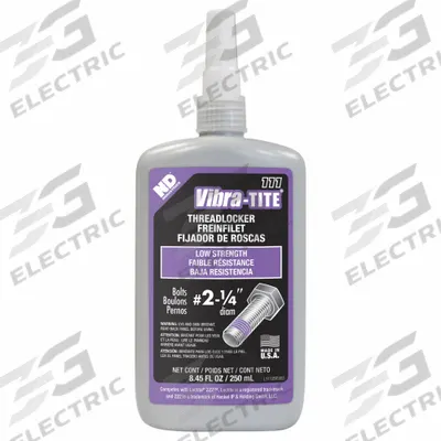 VIBRA-TITE Low-Strength Threadlocker: 111, Purple, 8.45 fl oz, Bottle, 1 EA - Low-Strength Threadlockers (Purple)