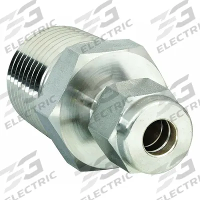 HAM-LET Compression Fitting Adapter: 1/2 in OD x 3/4 in Pipe Fitting Size - Double-Ferrule Stainless Steel Fittings