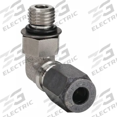 PARKER Compression Fitting Elbow: 1/4 in OD x 1/4 in Pipe size, 7/16-20 Thread Size - Flareless Bite-Type Stainless Steel Compression Fittings