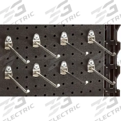 CAMBRO Straight Pegs: 84 in Ht, 21 in Dp, 30 in Lg, Silver - Pegboard Accessories