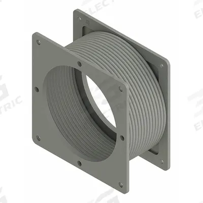 HOFFMAN Wireway Flexible Fitting: 6 in Wd, 6 in Ht, 6 in Lg - Flexible Fittings for Dust-Tight Wireways
