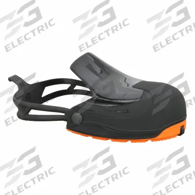 GASTON MILLE Overshoe: For Size 5 to 13, Unisex, Slip Resistant, Black, Composite Toe - Safety Toe Caps