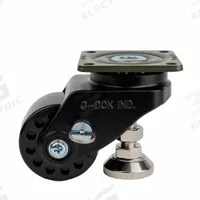 FOOT MASTER Plate Caster: Nylon Tread, 75 mm Wheel Dia, 110 mm Mounting Ht, 1,543 lb Load Capacity (MPN GDL-75-BSF-NYD-FBL). Key specifications — Brand: FOOT MASTER; Frame Color: Black.
